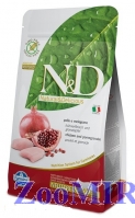 Farmina N&D Grain-Free Feline Chicken & Pomegranate Neutered для кастриров. кошек беззерновой Курица/гранат