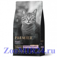 Premier Cat Salmon&Turkey ADULT из свежего филе лосося с индейкой для кошек