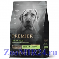 Premier Dog Lamb&Turkey ADULT Maxi из свежего мяса ягненка с индейкой для собак крупных пород