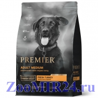 Premier Dog Turkey ADULT Medium из свежего мяса индейки для собак средний пород