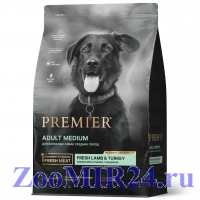 Premier Dog Lamb&Turkey ADULT Medium из свежего мяса ягненка с индейкой для собак средних пород