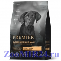 Premier Dog Turkey JUNIOR Medium&Maxi из свежего мяса индейки для юниоров средних и крупных пород