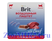 Brit Premium воздушный паштет для кастрированных кошек Говядина 100г, (ламистер)