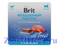 Brit Premium воздушный паштет для кастрированных кошек Форель 100г, (ламистер)