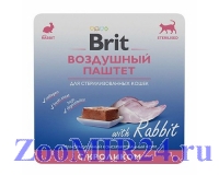 Brit Premium воздушный паштет для кастрированных кошек Кролик 100г, (ламистер)