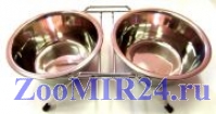Миска TRIOL 0,24л 2шт. металлич. на подставке