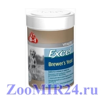 8 in 1 Excel Brewers Yeast комплекс с пивными дрожжами и чесноком для собак крупных пород, 80 табл.