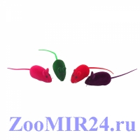 Мышь велюровая со звуком, 5см