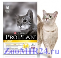 Pro Plan (Проплан) низкокалорийный для взр. кошек Индейка/рис
