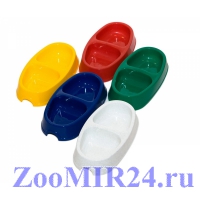 Миска двойная ЕВРО 250*250ml. для кошек, пластик.