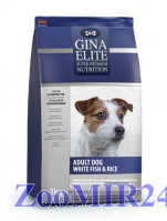 GINA Elite ADULT DOG WHITE FISH & RISE  гипоаллергенный, для собак с Белой рыбой и рисом