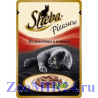 Sheba Pleasure Говядина и Ягненок, 85г (пауч)