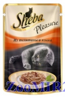 Sheba Pleasure Телятина и Язык, 85г (пауч)