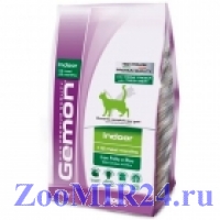 Gemon Cat Indoor корм для домашних кошек с курицей и рисом