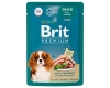 Brit Premium Premium д/собак мелких пород с Уткой и яблоком в соусе, пауч 85г