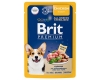 Brit Premium Premium д/собак мелких пород кастрированных с Курицей в соусе, пауч 85г