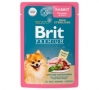 Brit Premium Premium д/собак мелких пород кастрированных с Кроликом и брусникой в соусе, пауч 85г