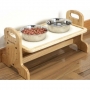 Деревянный стол для еды для собак и кошек, размер S