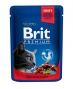 Brit Premium для взрослых кошек рагу с говядиной и горошком, 100 гр пауч