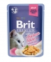 Brit Premium Cat Jelly для взрослых кошек кусочки филе курицы в желе, 85 гр пауч
